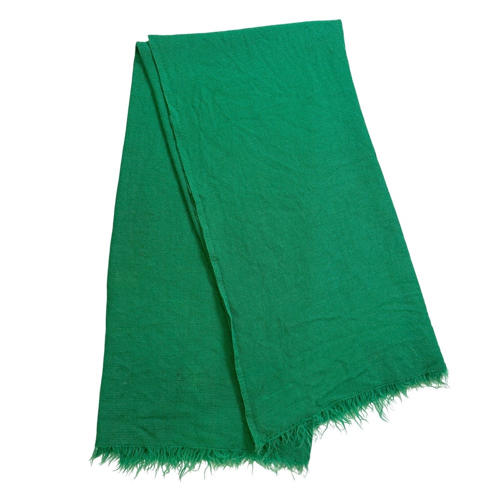 VTG 50s Crickett Einiger Wool Lap Stadium Blanket Emerald Green 58x62 100% Wool